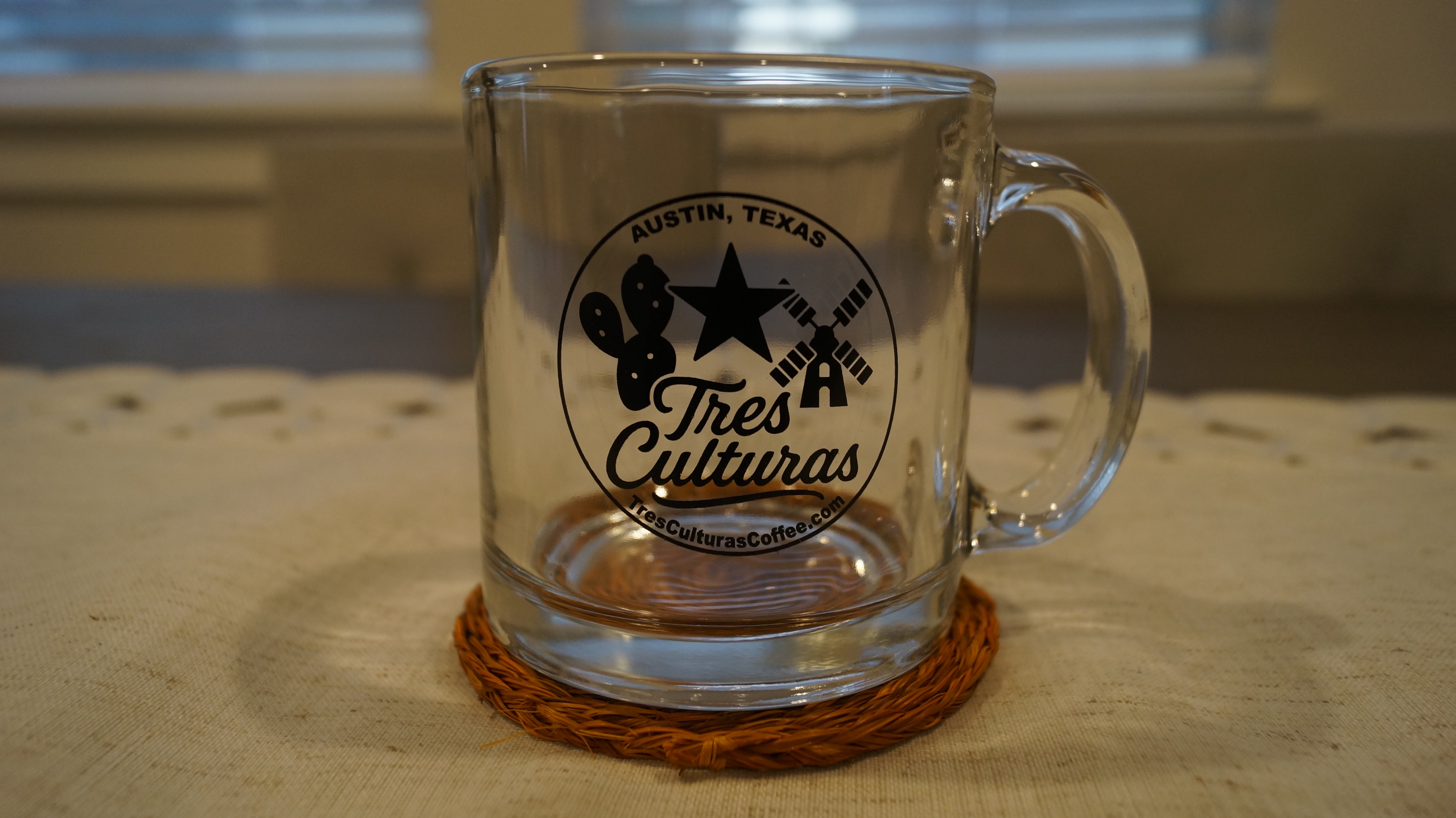 The Tres Culturas Glass Coffee Mug (ideal for Aeropress)