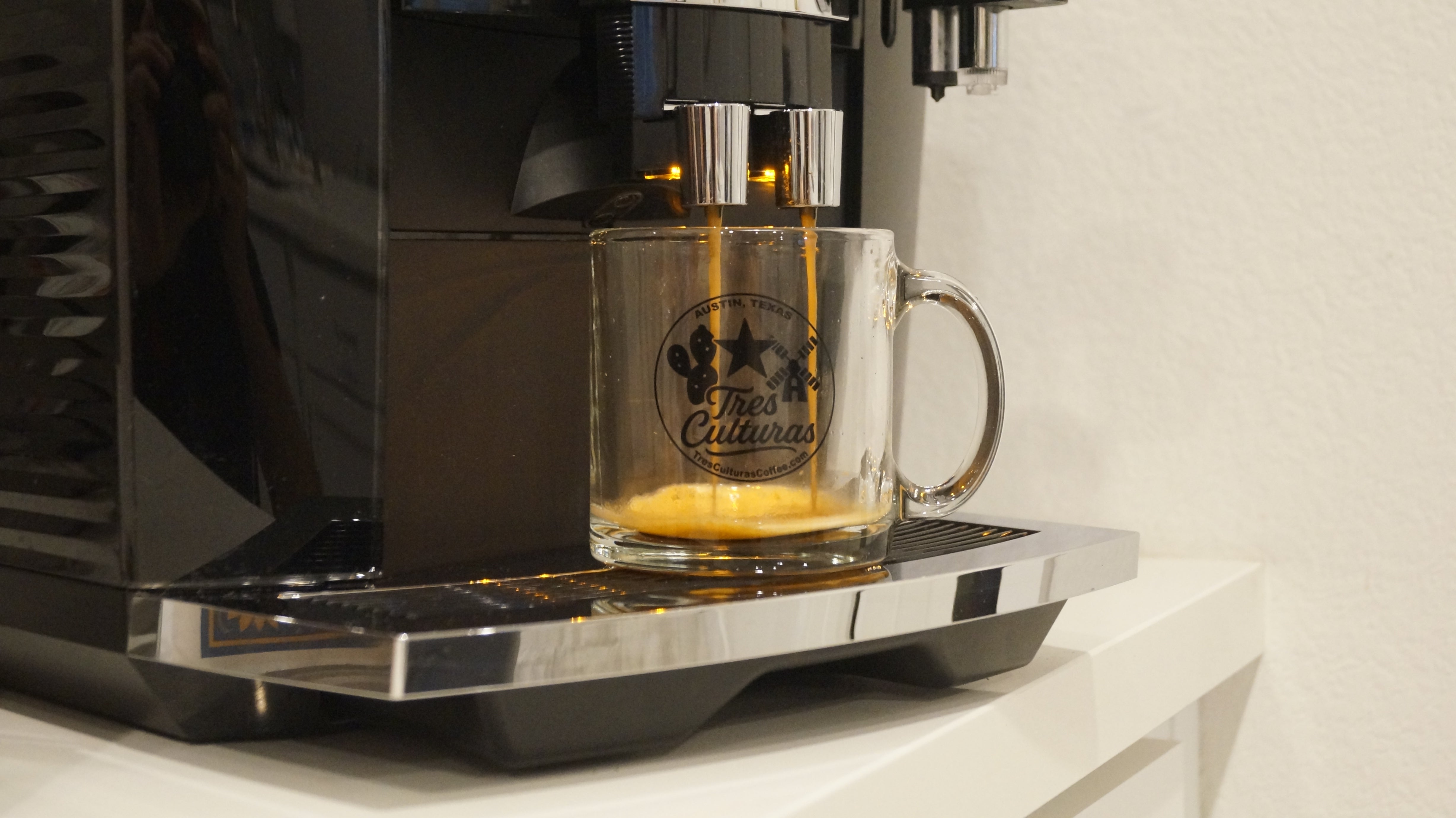 The Tres Culturas Glass Coffee Mug (ideal for Aeropress)