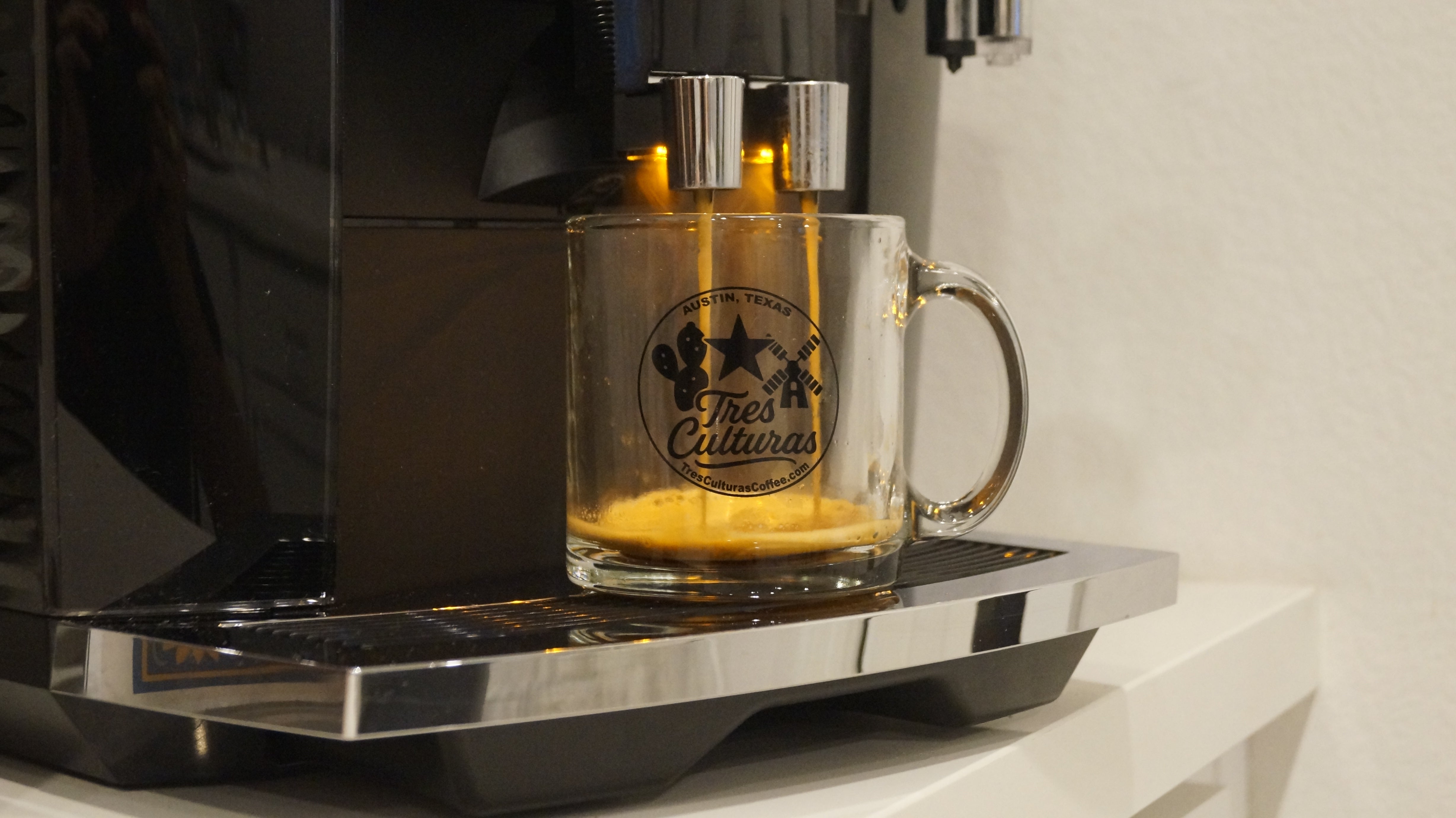 The Tres Culturas Glass Coffee Mug (ideal for Aeropress)